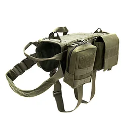 Chaleco táctico camuflaje para perros grandes: arnés resistente