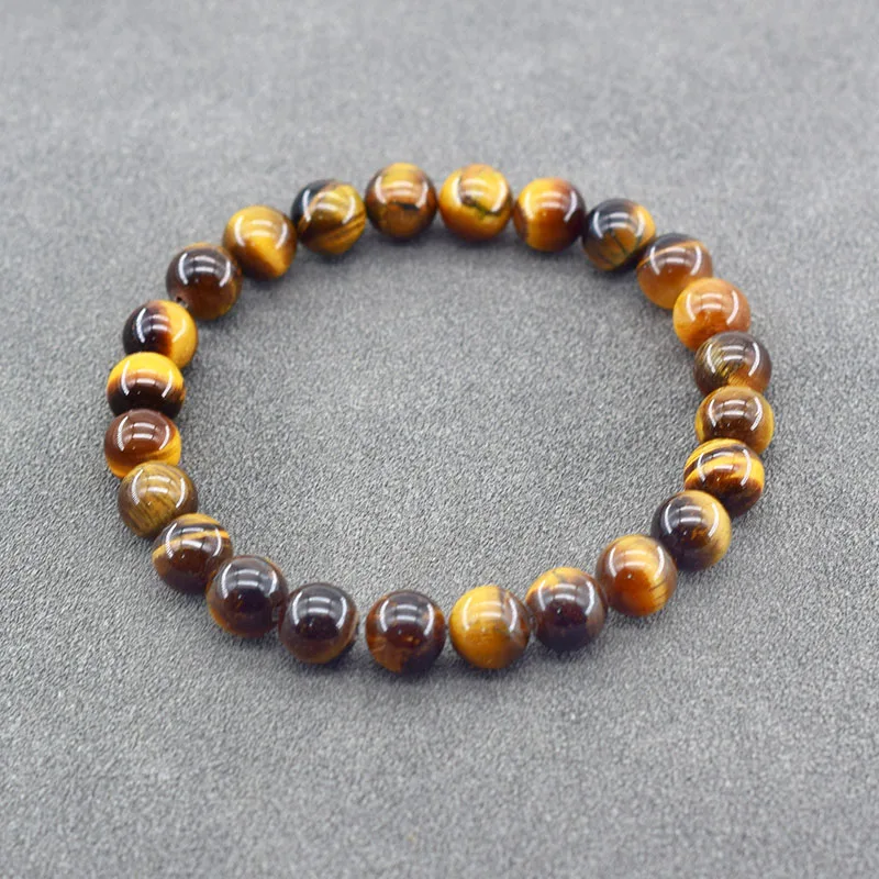 Bracelet Made of Natural Stones Yellow Tiger Eye Beads Jewelry for Women Real Stone Beads Stretch Bracelet Men Gift for Lover