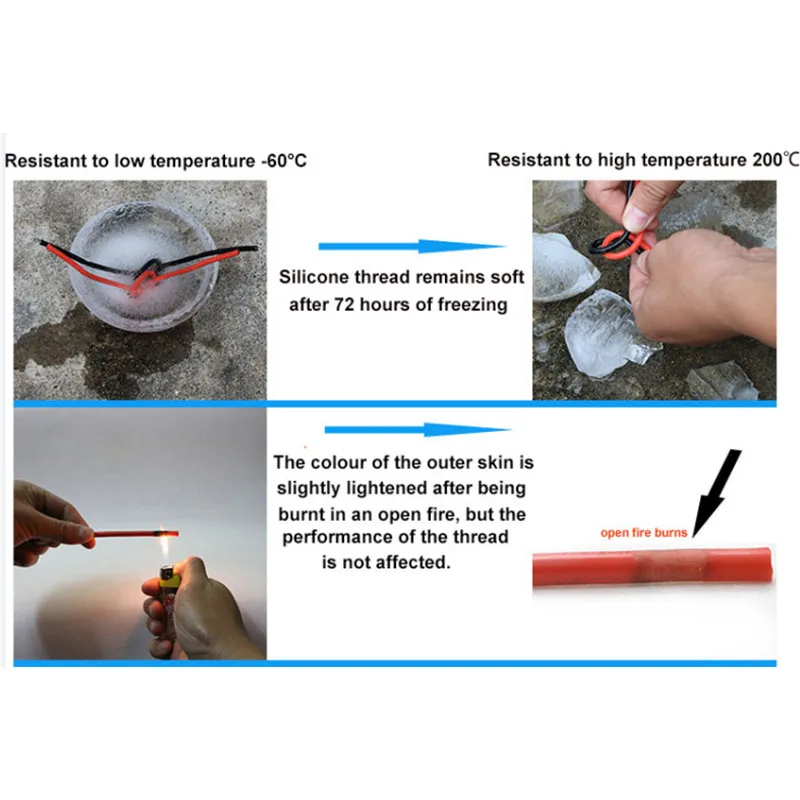 Силиконовый провод 30awg 28 26 24 22 20awg 18awg 16awg луженая медь гибкий соединительный провод DIY для автомобилей, дома и мощности