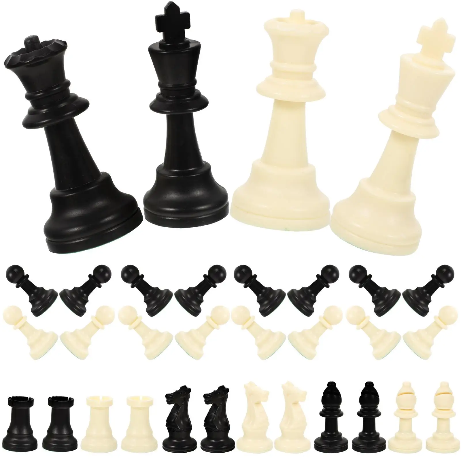 

Plastic Chess Pieces Replacement International Chessboard Accessories Game Pieces Board Math Teaching Crafts Mini
