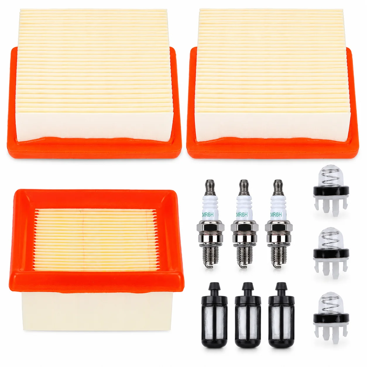 3 Pack Air Filter Tune Up Kit For Stihl BR800 800X 800C 4283-141-0300B CMR6H 0000-350-3518 0000 350 6202 Primer Bulb Fuel Filter