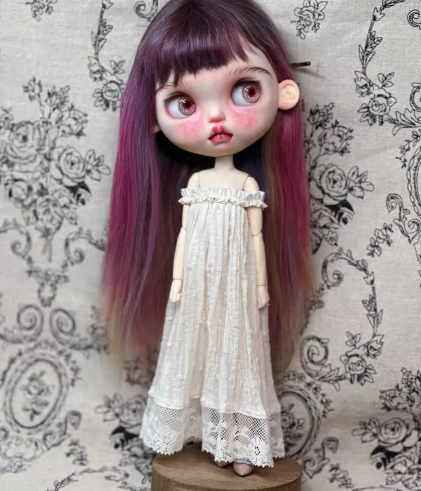 1PCS 빈티지 우아한 스타일 2025 블라이스/랜도우두 원피스 드레스 (루루, ymy24, Ob22, 24, 26, 존, 제니에 적합)