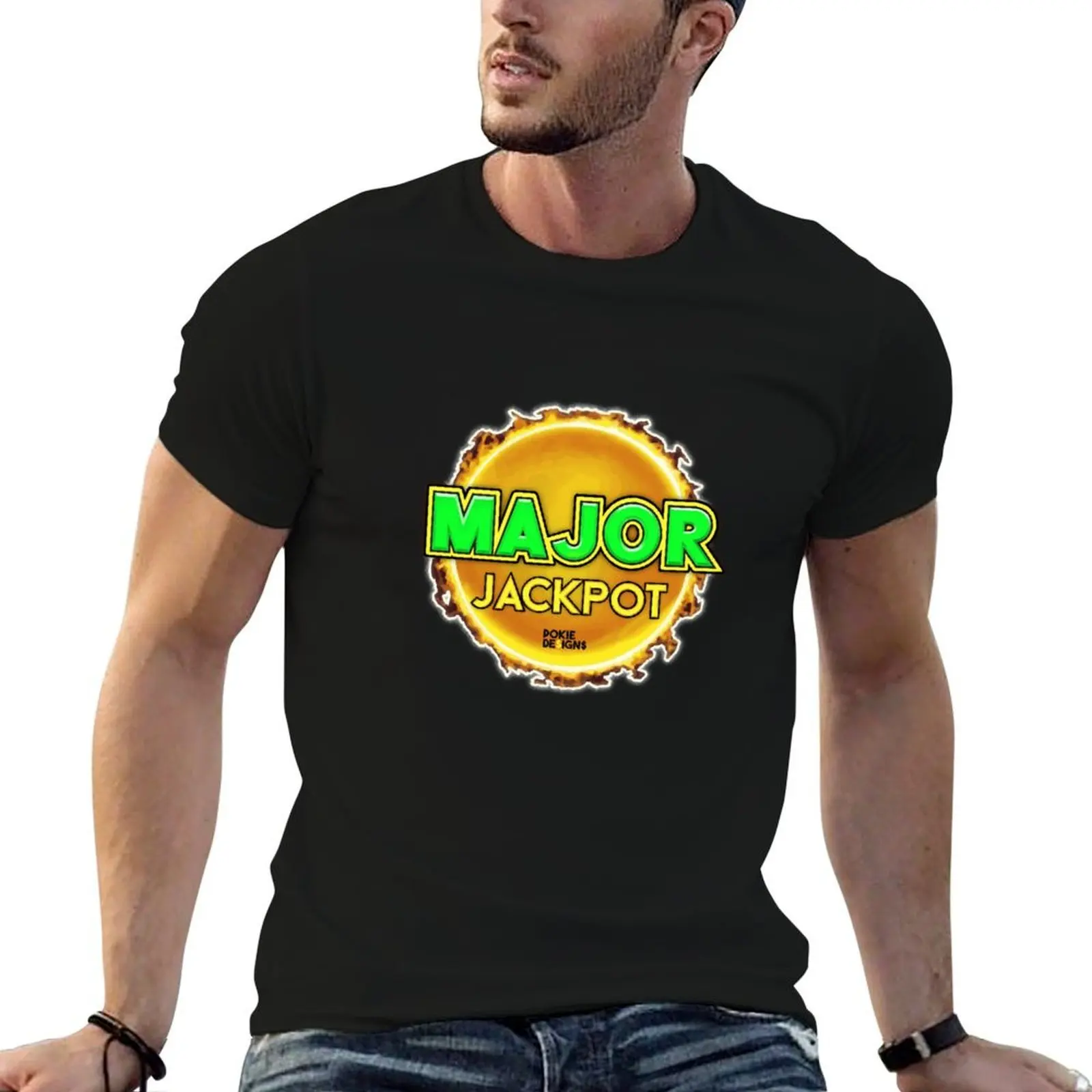 MAJOR JACKPOT Design Pokie Designs T-Shirt Blouse oversize t-shirts man men t shirt