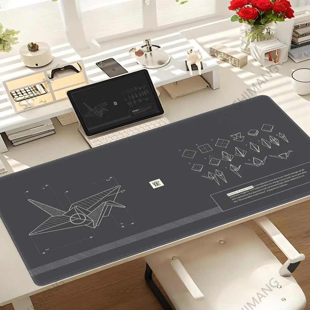 

Paper Crane Large Mousepad Gamer Mousepads Keyboard Mat Desk Rug Waterproof Pc HD Desk Mats Company Mouse Pad For Gift