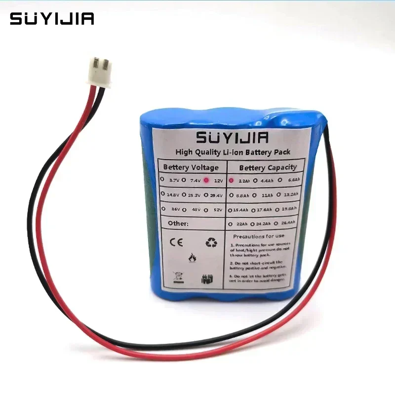 12V Battery 12.6V/11.1V 3500mAh 3S1P Lithium-Ion Battery Pack with BMS for Backup Power CCTV Camera Speaker Bluetooth