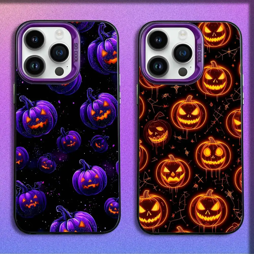

Halloween Pumpkin Phone Case For iPhone 17,16,15,14,13,12,11,Pro,Max,Plus,E,SE4,Air,Mini Purple IMD Box