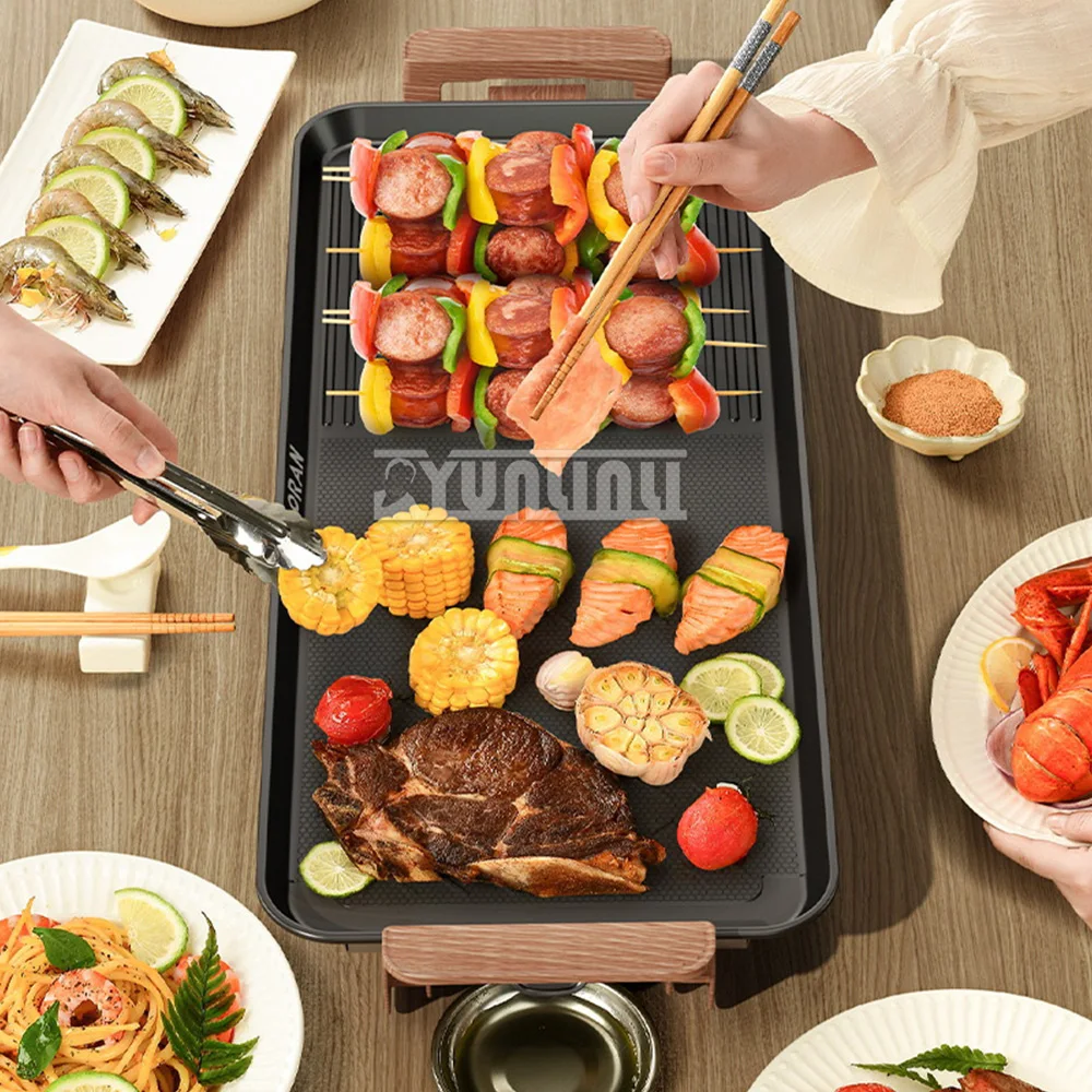 Household Barbecue Machine Fast Heating Smokeless Griddle Multifunction Baking Tray Grill Grelhador Eletrico