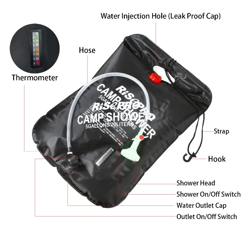 Car Camping Equipment, Shower Water Bag, Picnic Water Storage Bag, Shower Water Bag, Outdoor Camping Folding Water Bag