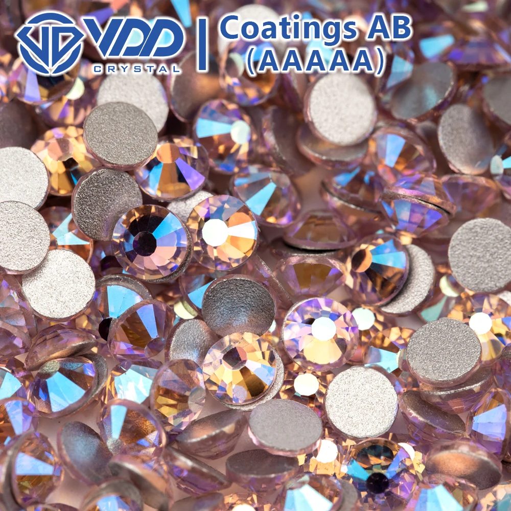 VDD AAAAA 078 Light Rose AB Glass Crystal Rhinestones Glitter Strass Flatback Stones 3D For Nail Art Craft DIY Decorations