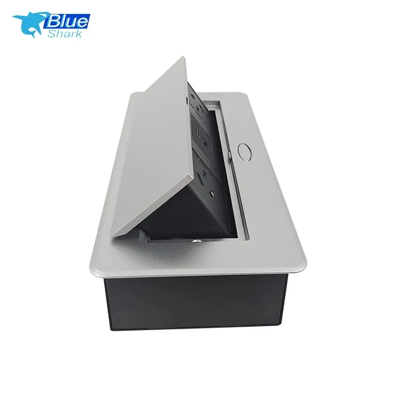 2 منفذ تيار متردد 2 USB شحن الهاتف سطح المكتب مقبس مخفي نوع C الاتحاد الأفريقي القياسية الصحافة المنبثقة الجدول المقبس