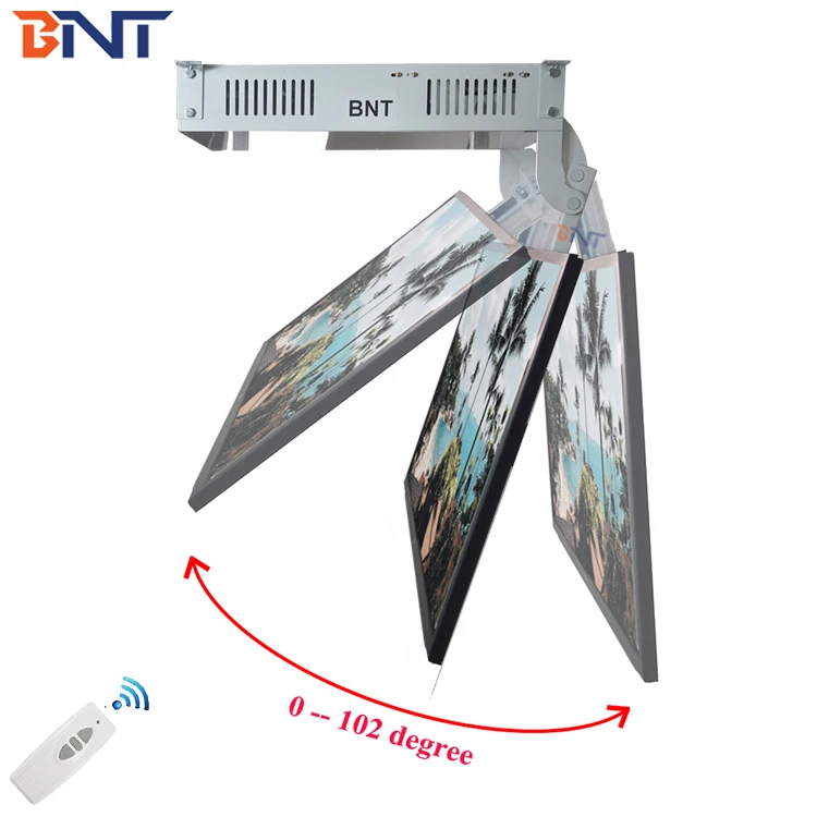 

Adjustable remote control retractable electric lift flip down tilt ceiling folding electric