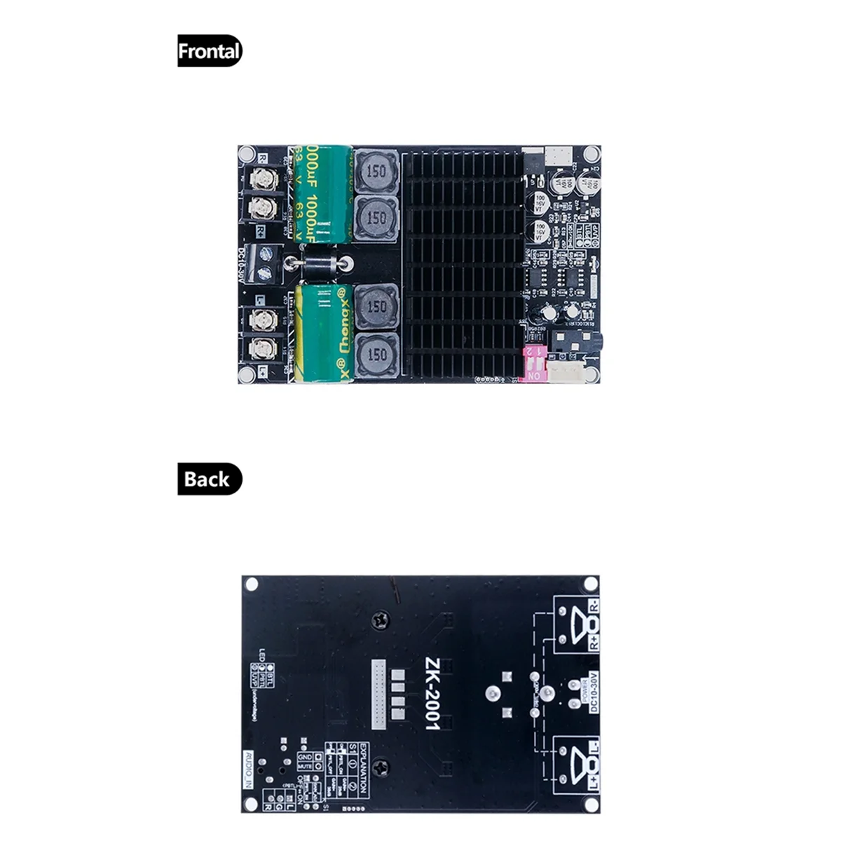 Altavoz Subwoofer Mono con brida ABAC, ZK-2001 de escenario trasero puro TPA3221 100WX2, placa amplificadora Digital de doble canal, amplificador de 200W