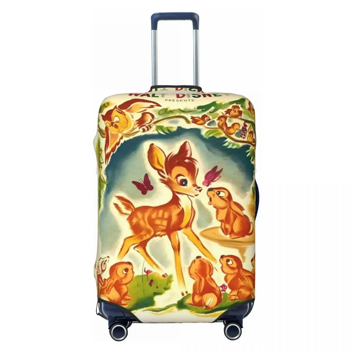 Bambi Cartoon Suitcase Cover Cruise Trip Protector Vacation Useful Luggage Accesories