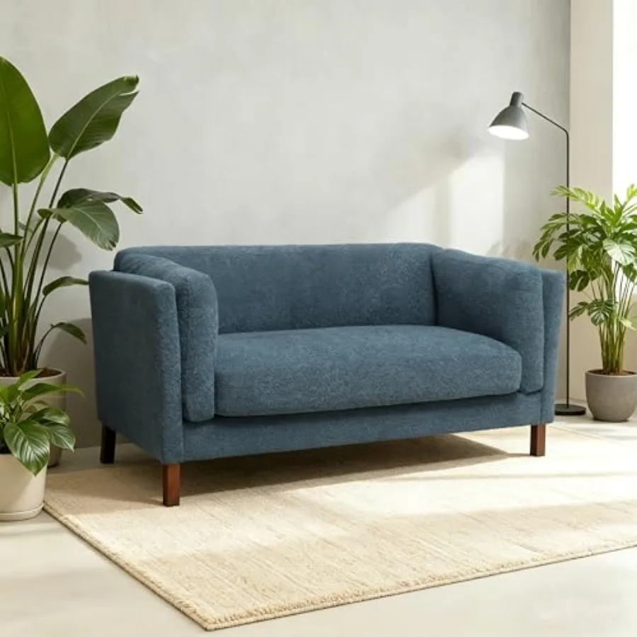 

Modern Loveseat 58 Inch, Chenille Fabric Sofa Chair, Removable Cushion 2 Seater Sofa for Living Room, Study Lounge Seating, Apa