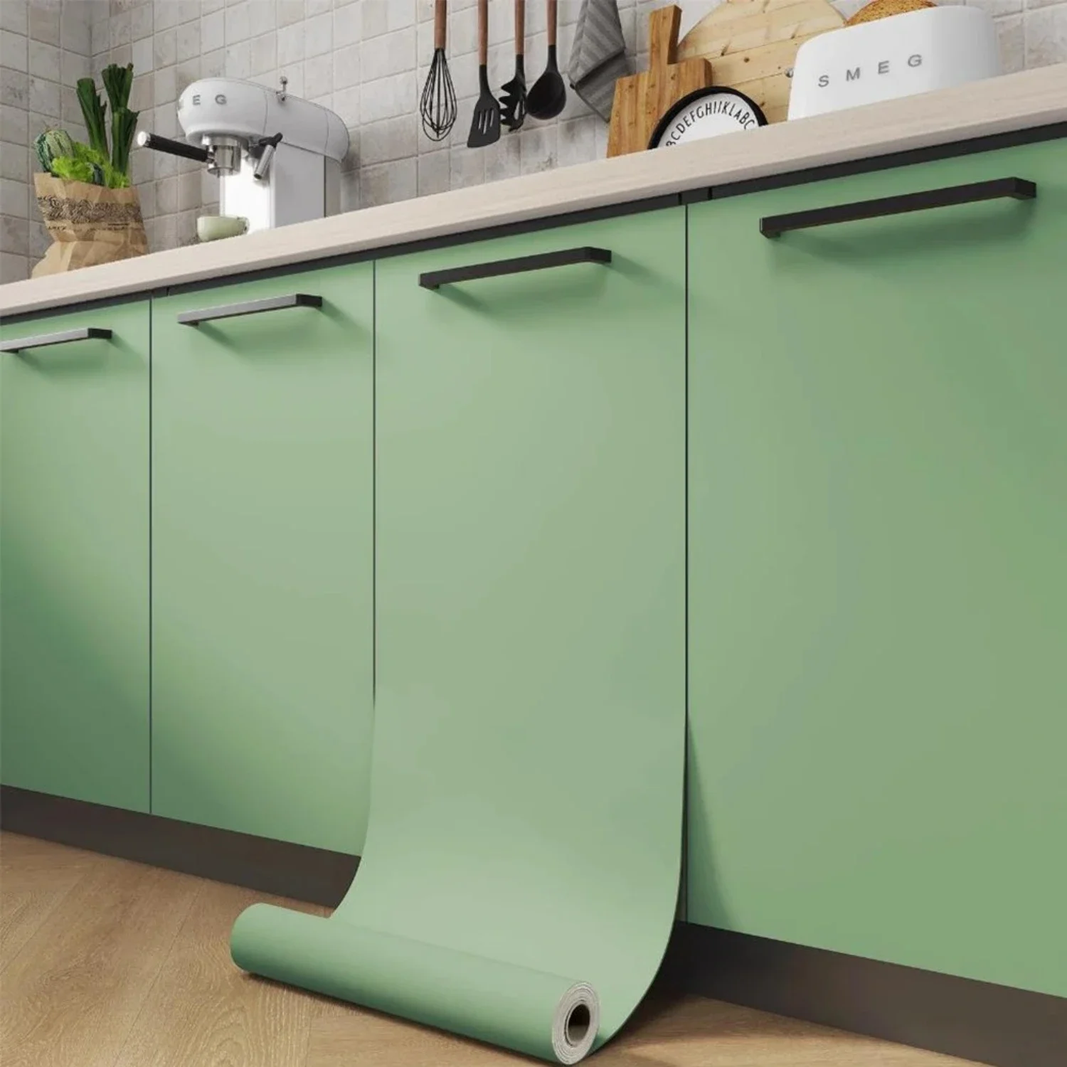 55 ورق حائط غير لامع واسع أخضر/أبيض/أسود PVC ذاتي اللصق لرف الحائط بطانة الجدول باب غرفة المعيشة ورق اتصال جدار ديكور