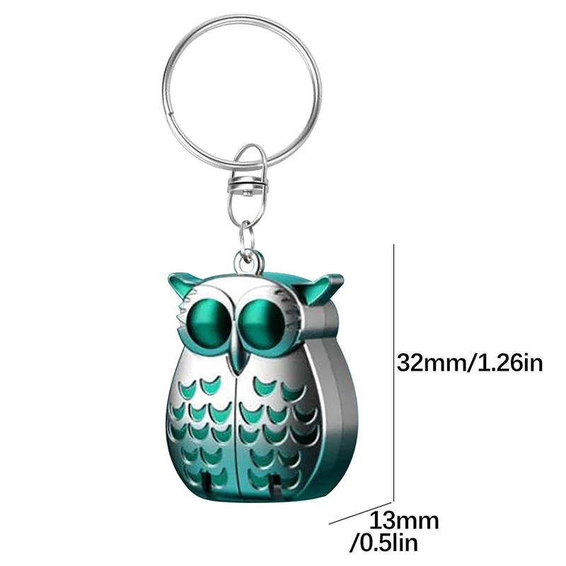 Tagliaunghie gufo Portachiavi domestico Mini tagliaunghie pieghevole Set singolo con portachiavi Decorazione appesa Coltello per unghie antispruzzo