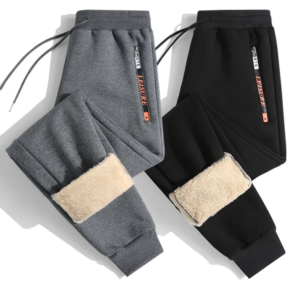 Plus Size Winterbroek Heren Dikker Fleece Gevoerde Joggingbroek Warme Outdoor Joggingbroek Heren Broek Winter Mode Heren Bodems