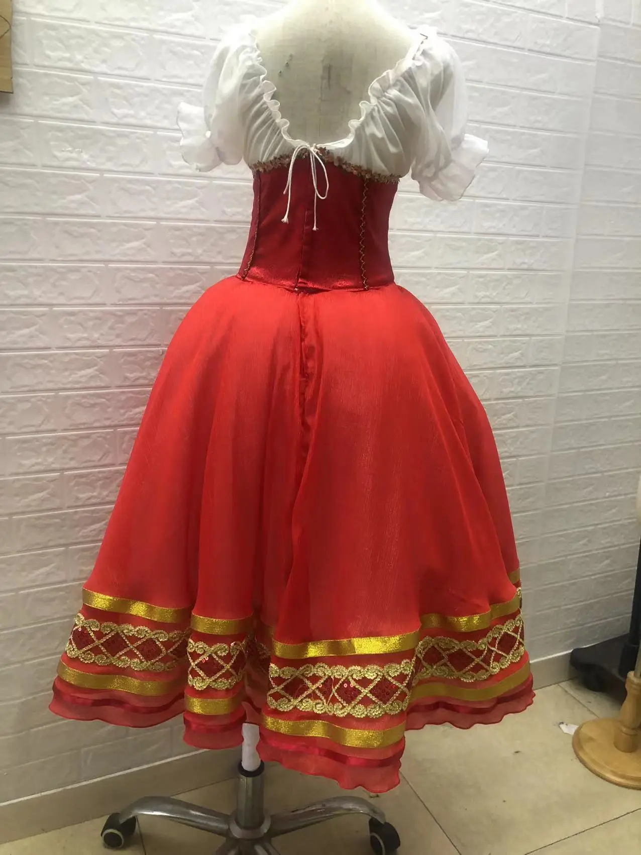 Exquisite professional high-quality customized sizes for children adults and girls modern short red ballet dresses