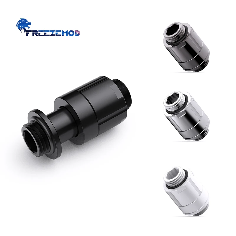 Freezemod Gssjt-e2 SLI/CrossFire Water Cooling Extension Fitting Telescopic GPU Bridge Connector G1/4 Thread Multi-GPU Setup
