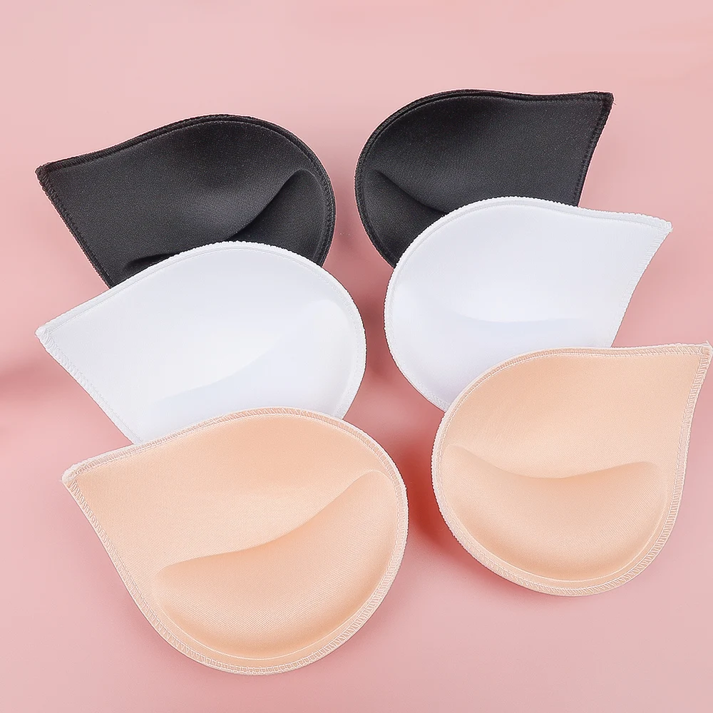 2/4Pcs Women Accessories Round Sponge Swimsuit Breast Push Up Bra Padding Chest Enhancers Bra Foam Insert Triangle Chest Cup