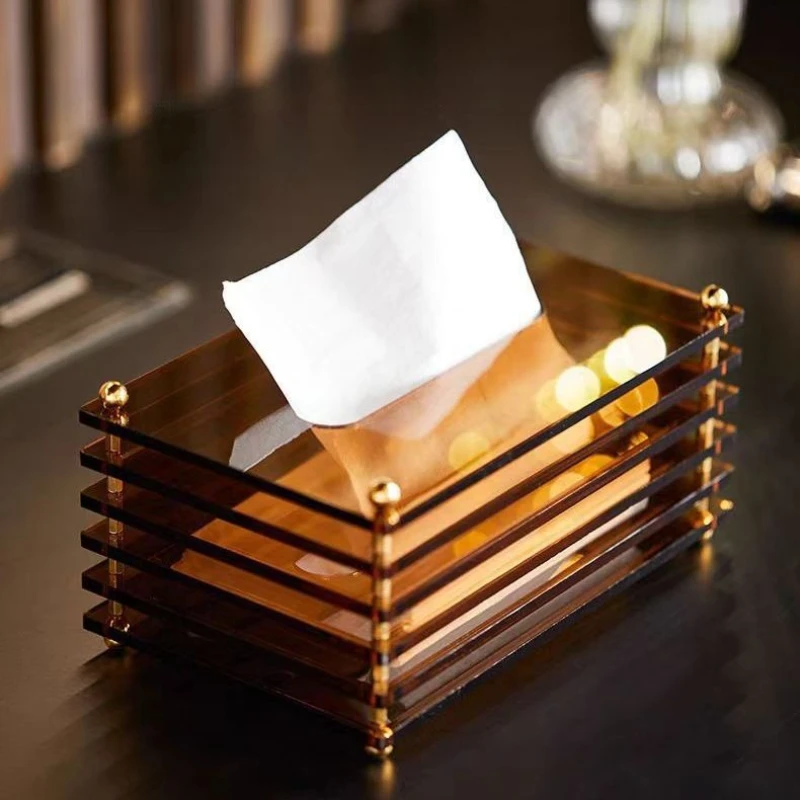 

Роскошная коробка для салфеток, акриловая скандинавская эстетичная коробка для салфеток, прямоугольная элегантная коробка для салфеток, коробки для хранения дома, кухни, ванной комнаты