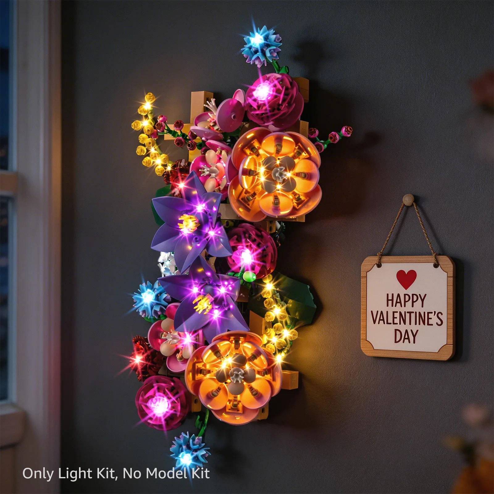 Kyglaring LED Light Kit Suitable for Lego Flower Wall Botanicals 11503 Building Blocks Not Include Lego Building