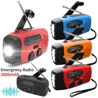 Portable Emergency Crank Radio - FM/AM/WB Weather, LED Flashlight, Solar Power for Outdoor Survival