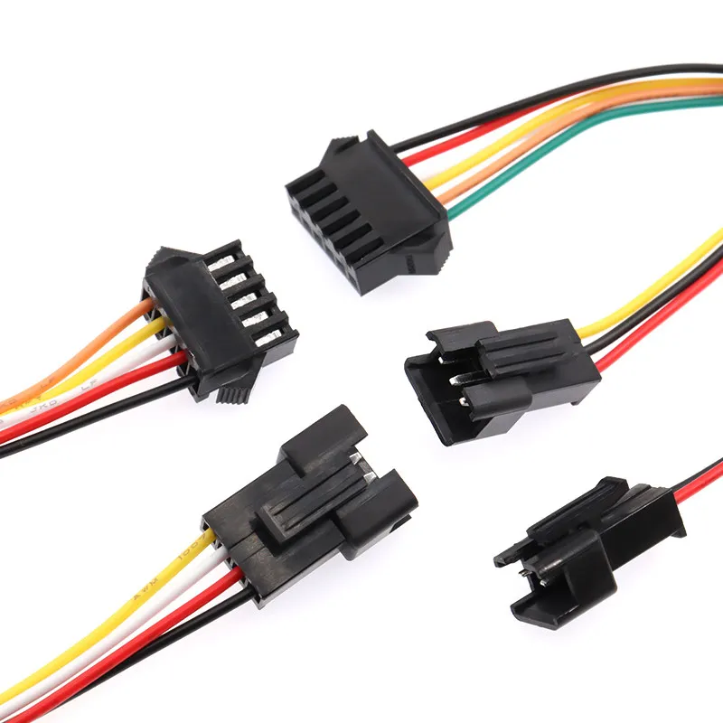 SM2.54 extension cable double head plug-in adapter terminal wire 2p3p4p5p6p revolving mother air docking connection wire (5PCS)