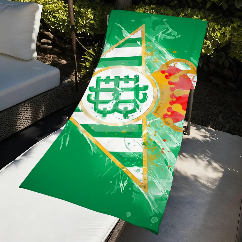 Football R-Real Towel Large Quick-Drying Microfiber Soft B-Betis Beach Towel for Travel Fitness Sauna Bathing Camping