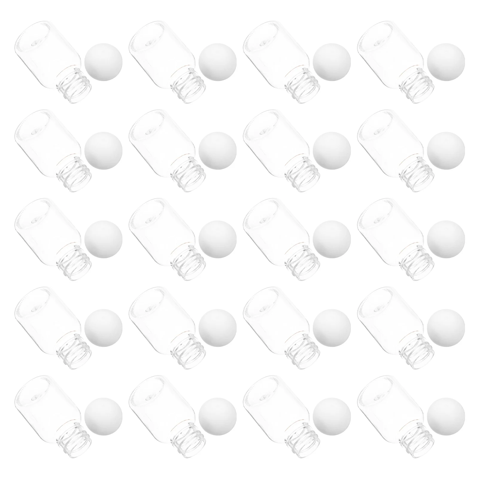

20pcs Small Clear Liquid Dispensing Bottles 25Ml Refillable Skincare Containers Compact Transparent Portable For Creams Makeup