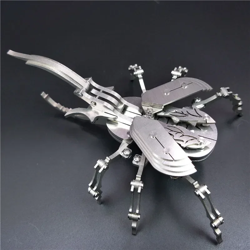 Puzzle 3D Beetle zestaw modeli owady mechaniczne modele montażu metalu układanka Diy montaż zabawek prezenty dekoracja wnętrz