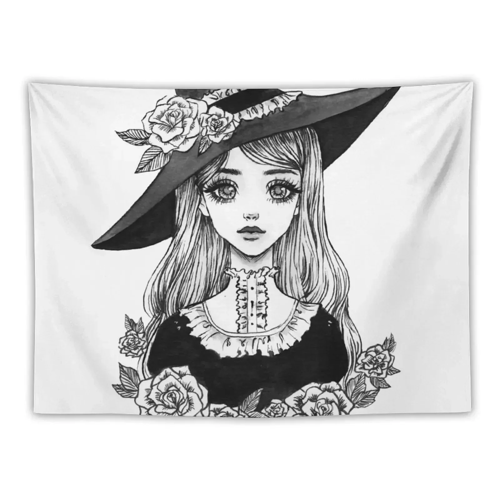 Lolita Witch Tapestry Bed Room Decoration Aesthetic Room Decor House Decoration Tapestry