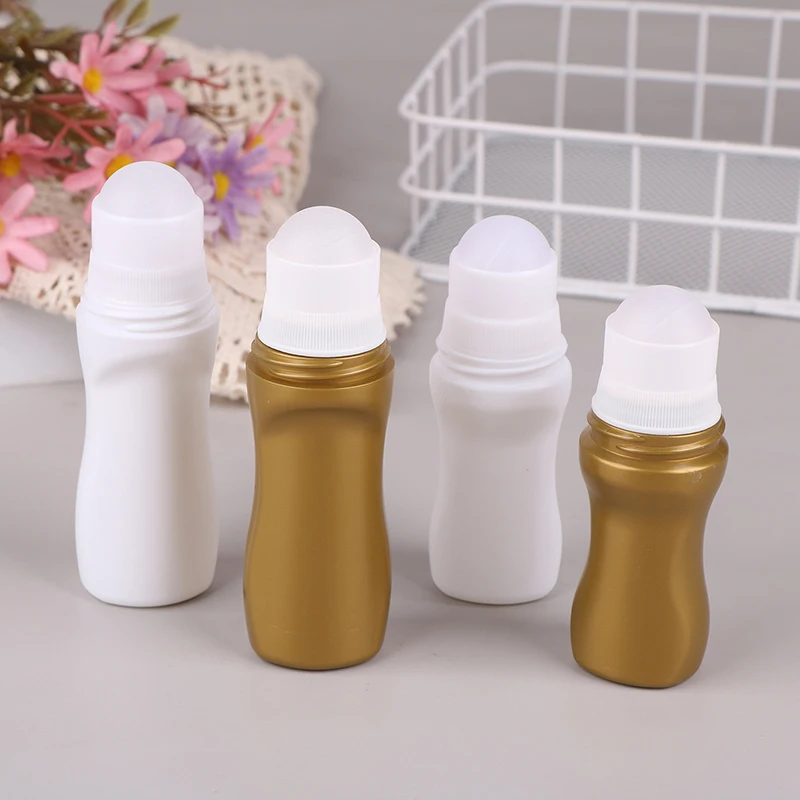 1PCS 30/50ml Empty Refillable Roll On Bottles Plastic Roller Bottle For Essential Oil Perfumes Leak-proof Cosmeitic Containers