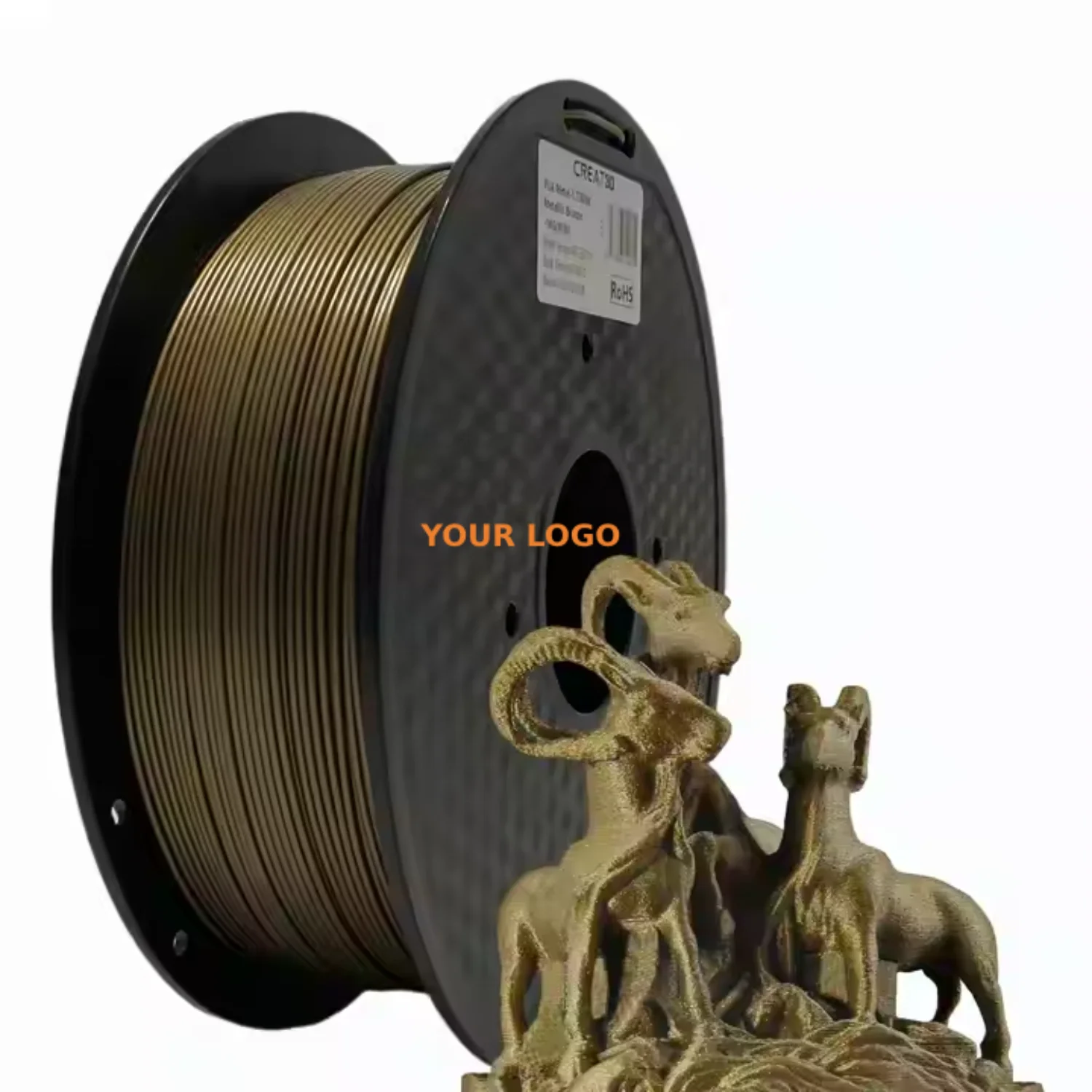 

Creat3D Wholesale Metal PLA 3D Printing Filament 1.75mm 1kg/spool 20% Metal Powder Metallic PLA 3D Printer Filament