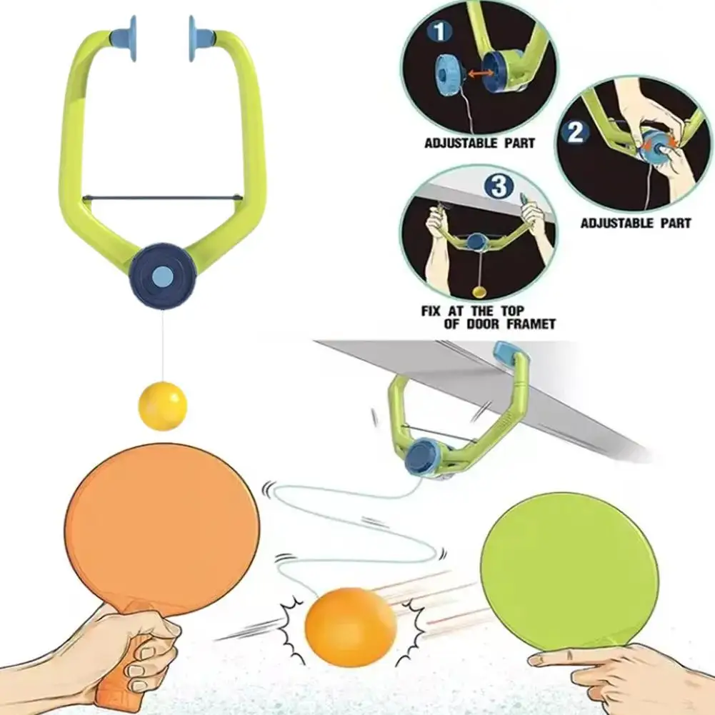 가정 탁구 셀프 트레이닝 세트, 걸이식 트레이너, 부모-자녀 상호 작용, 더블 스파링, 실내 스포츠, 신제품