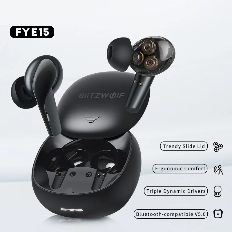 New BW-FYE15 Headphone TWS bluetooth-compatible Earphone HiFi Stereo Bass Low Latency Smart Touch HD Call