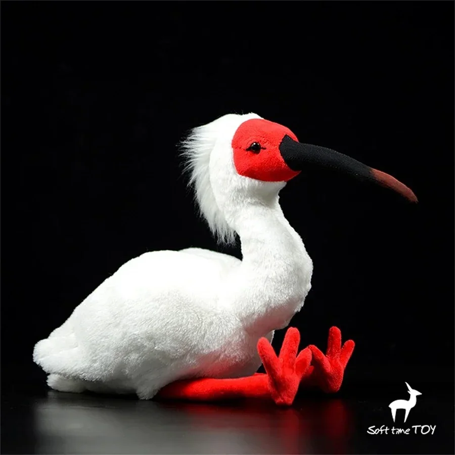

Crested Ibis High Fidelity Anime Cute Plushie Nipponia Nippon Plush Toys Lifelike Animals Simulation Stuffed Doll Kawai Toy Kid