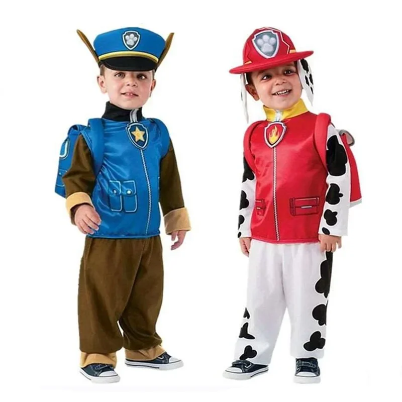 Paw Patrol Costume Boy Girl Cartoon Skye Everest Chase Marshall Puppy Outfit Carnival Party Clothing