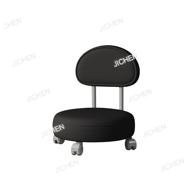 

Household Backrest Pulley Low Stool Sewing Stool Chair With Baby Toddler