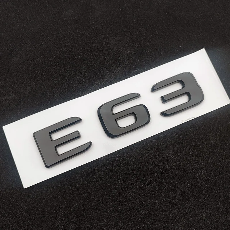 ثلاثية الأبعاد ABS كروم أسود E 63 شعار E63 شعار رسائل ملصق لوحة سيارة جذع شارة لملحقات E63