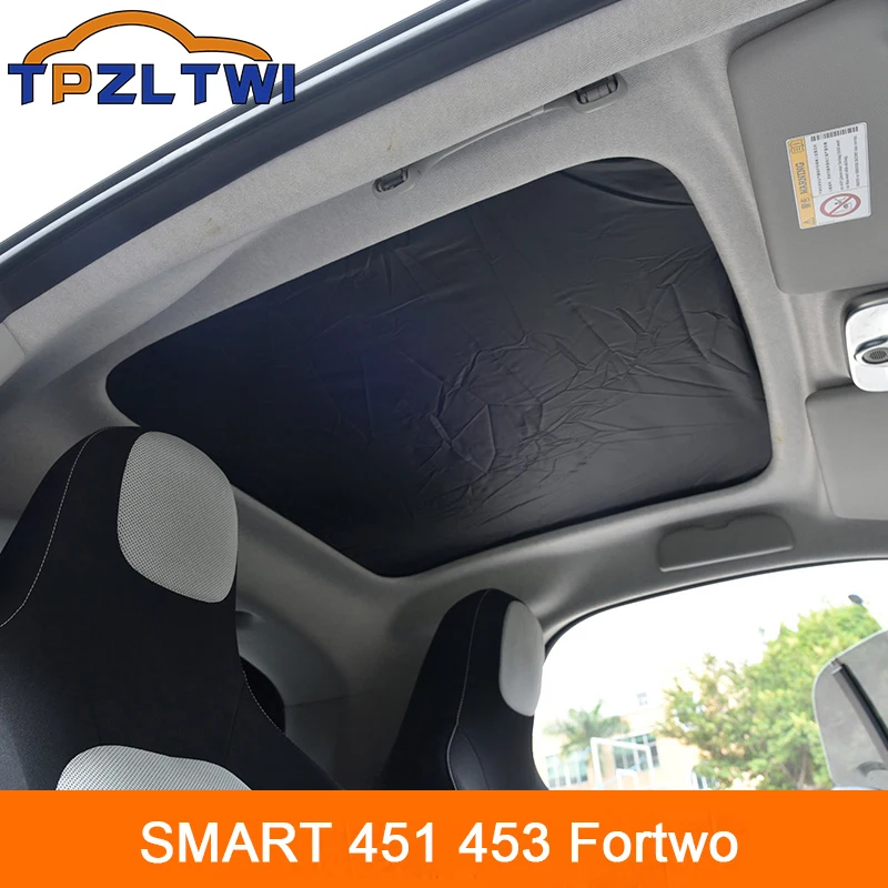 Auto Sunroof Sunshade Car Interior Curtain Black For Smart 451 Fortwo Smart 453 Fortwo Car Styling Accessories