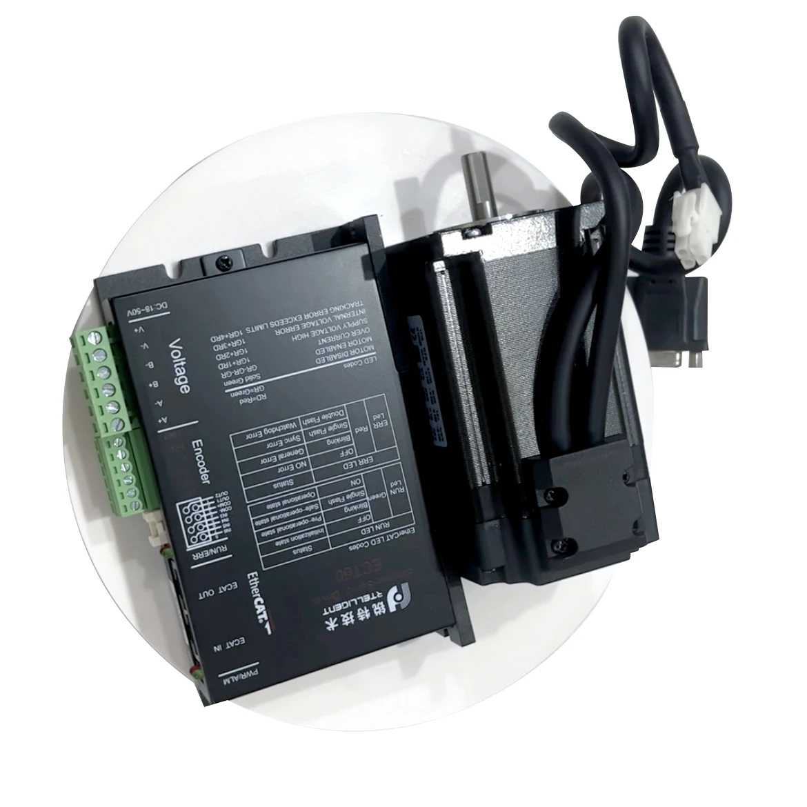 Motor de Passo de Circuito Fechado Nema 24 Fases 60 mm 22n.m4n.m com Driver de Passo de Circuito Fechado Ethercat Ect60 ou Freio um Kit