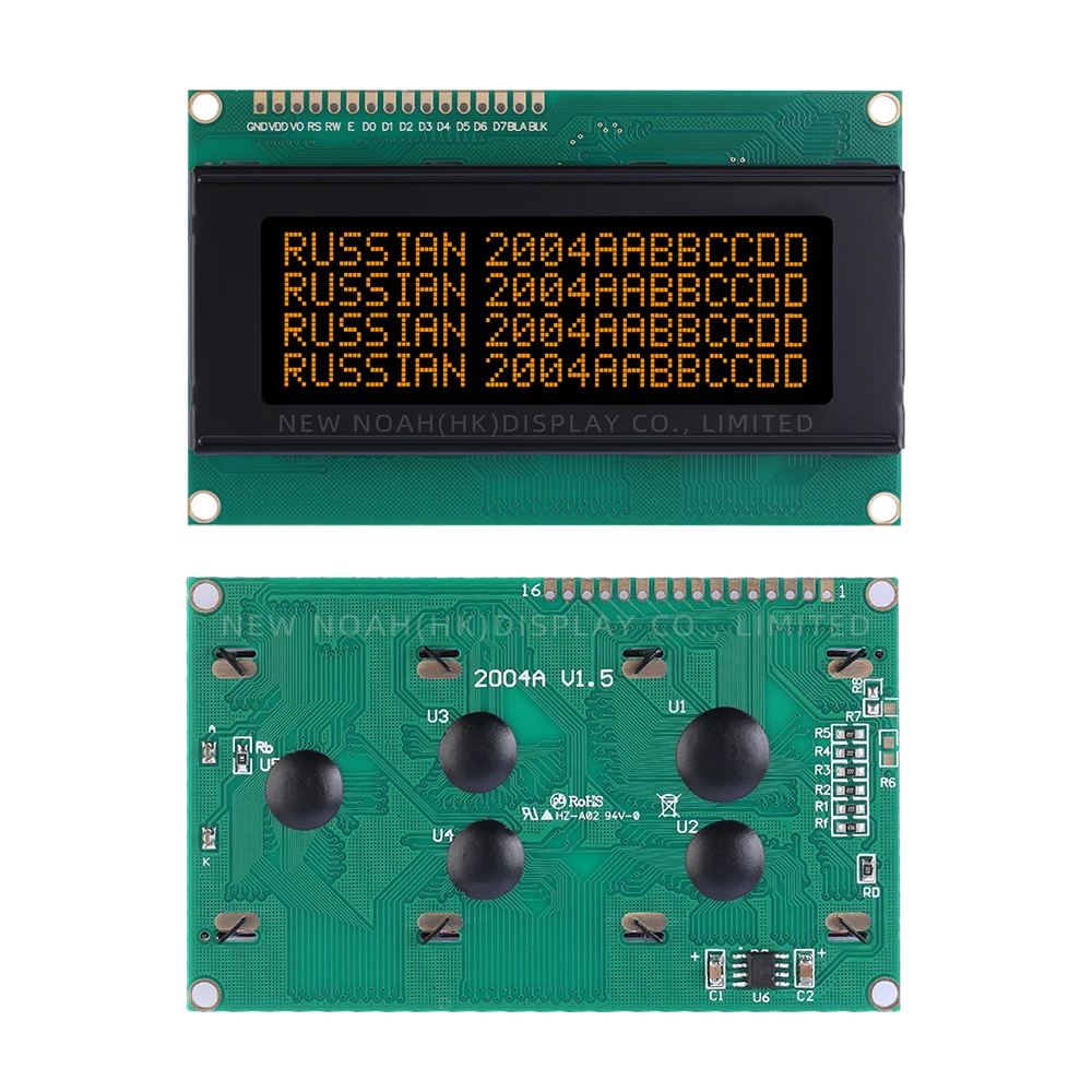 Russian BTN Black Film Orange 2004A 3.3V Character LCD Module 4*20 4X20 4002 ST7066U Equipped With Built-In LED Backlight