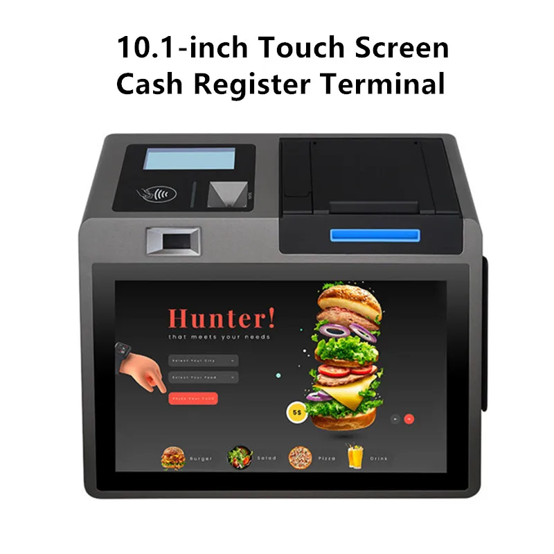 10.1-inch Touch Screen Android Cash Register Dual Display With 58mm/80mm Thermal Printer NFC Scanner All in One POS Terminal