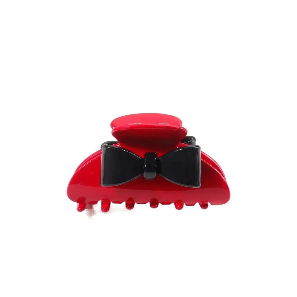 

Cute Acrylic Bow Hair Claw Korean Style Red Bowknot Claw Clip Headdress Black Acetate Shark Clip Daily