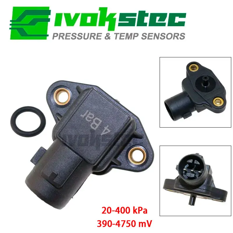 4 Bar 4BAR Air Pressure MAP Sensor For Modified Honda Civic Del Sol Accord CR-V HR-V Logo Prelude Shuttle Odyssey 37830-P05-A01