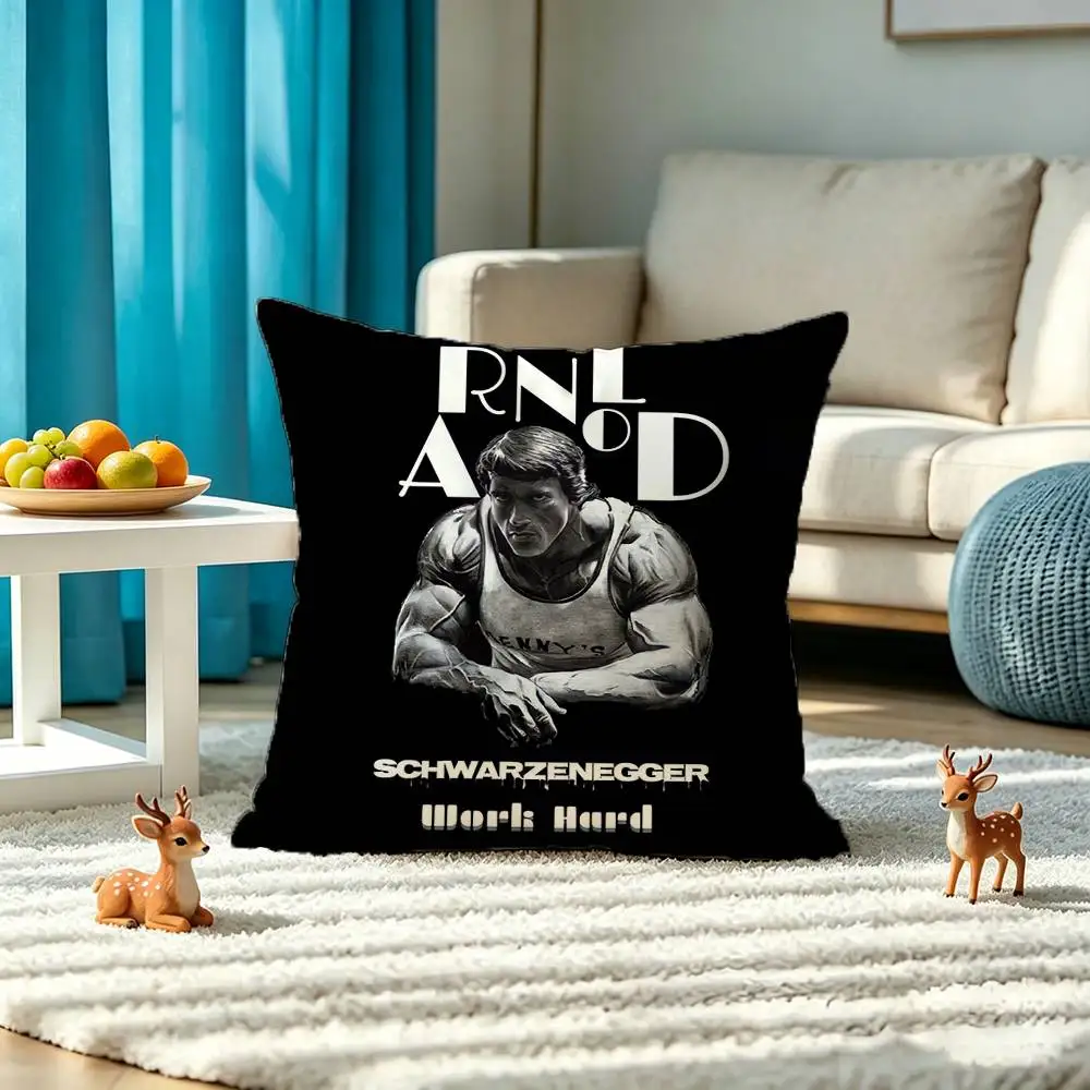 Movie actor A-Arnold Schwarzenegger Pillow Case Square Double-Sided Sofa Cushion Cover Bedroom Bedside Pillow