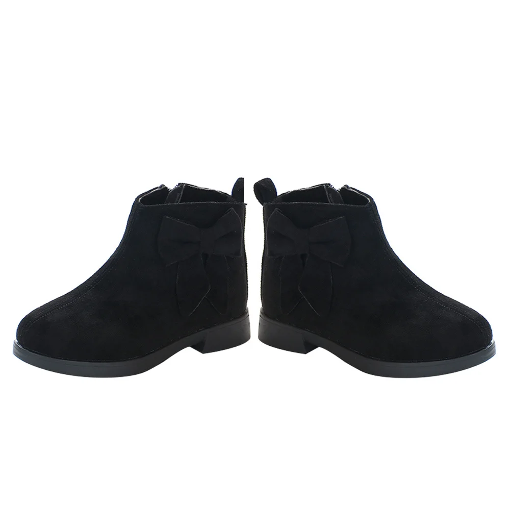 1Pair Girls Ankle Boots Bow-Knot Kids Short Boots Children Autumn Winter Casual Warm Shoes Girls Booties Kids Casual Shoes
