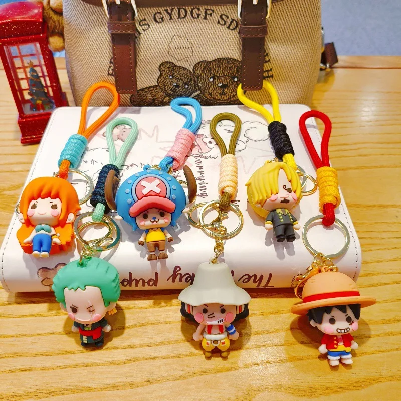 

New Keychain Cartoon Luffy Tony Tony Doll Student School Bag Pendant Car Keychain Boy Birthday Gift