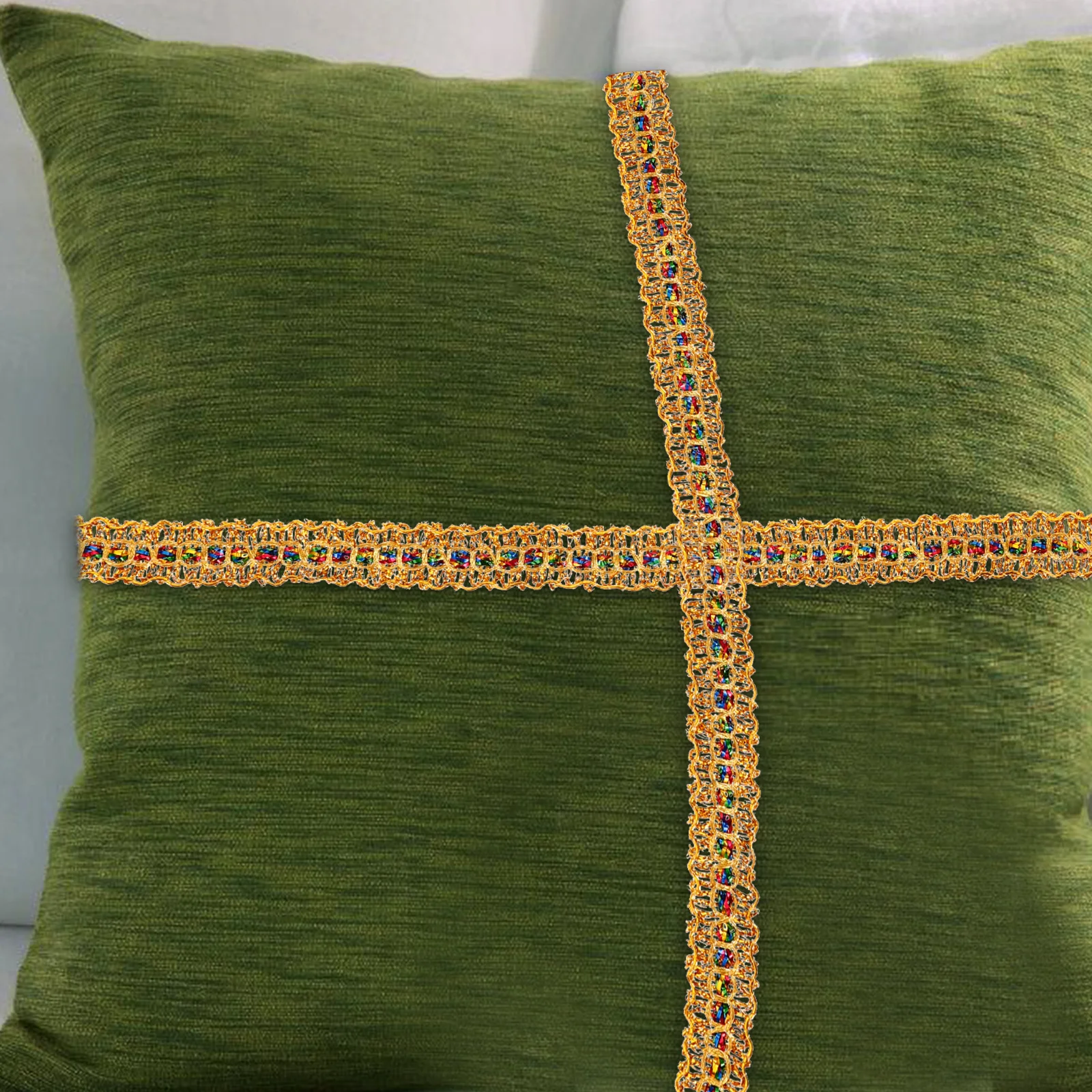 

1 Roll Line Delicate Gold Fabric Trim for DIY Dress Skirt Decoration Sewing Craft Ribbon Gold Fabric Trim